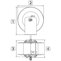 RVS - Handmatig -  slanghaspel 60 mtr - 3/4 F