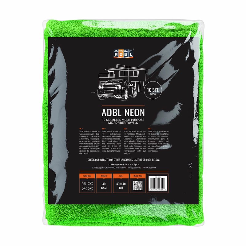 ADBL - NEON Microfibertowel - 10 Pack