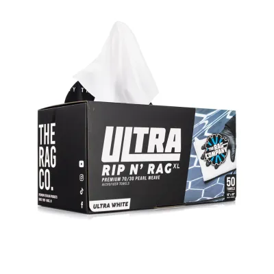 The Rag Company - Rip N’ Rag XL – Microfiber -  50 Stuks Ultra White